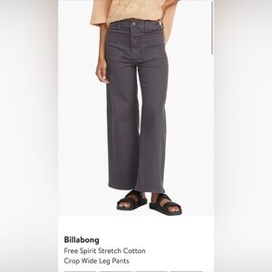 Billabong high waisted cropped ‘Free Spirit Stretch’ wide leg pants-salmon color